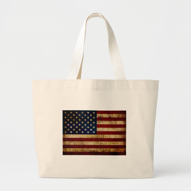 USA/gerundete Flagge Jumbo Stoffbeutel (Vorne)