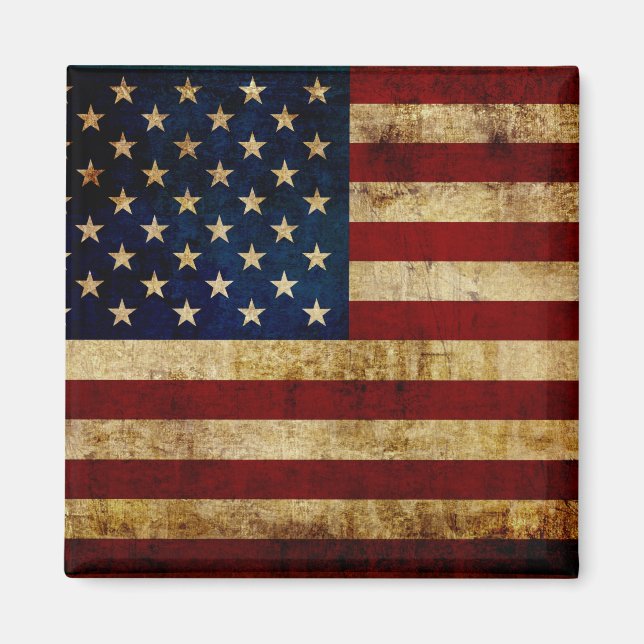 USA/gerundete Flagge Magnet (Vorne)