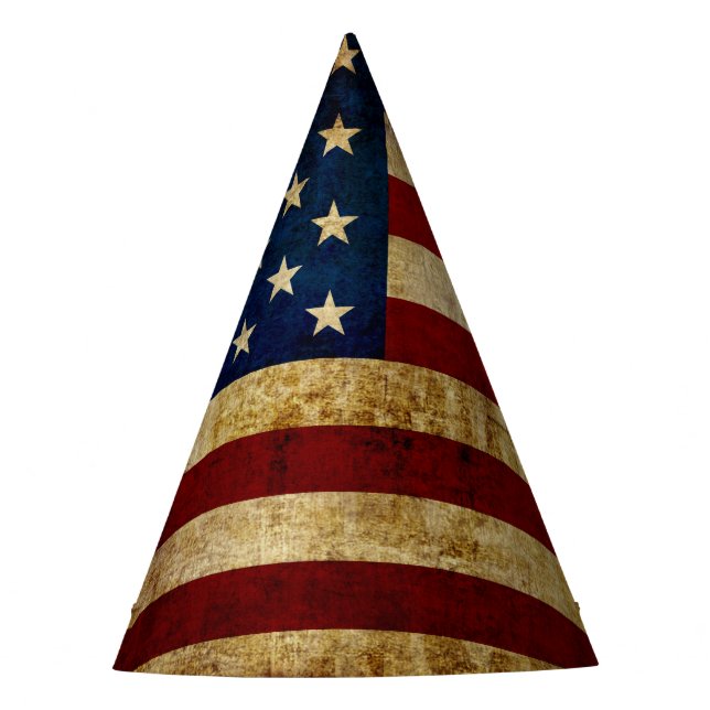 USA/gerundete Flagge Partyhütchen (Vorderseite)