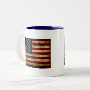 USA/gerundete Flagge Zweifarbige Tasse