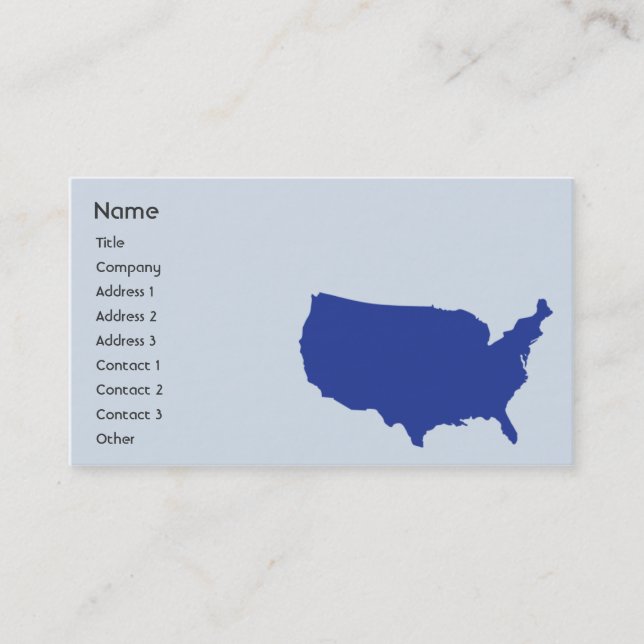 USA - Geschäft Visitenkarte (Vorderseite)