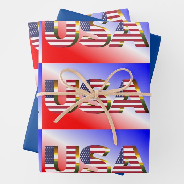 USA GESCHENKPAPIER SET (Beispiel)