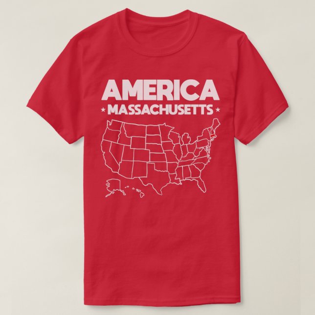USA gift Massachusetts Staat T-Shirt (Design vorne)