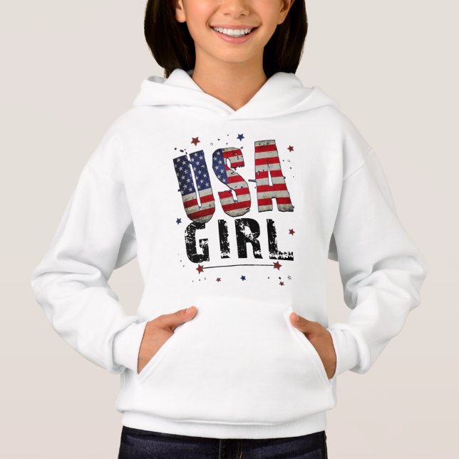 USA Girl Hoodie (Vorderseite)