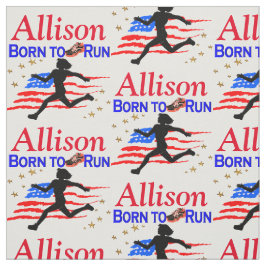 USA GIRL RUNNER PERSONALISIERT FABRIC STOFF