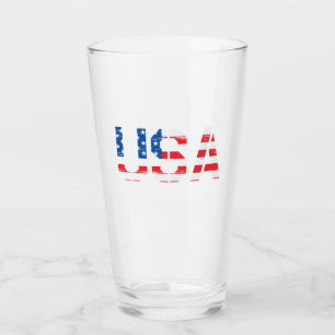 "USA" Glass Cup Glas