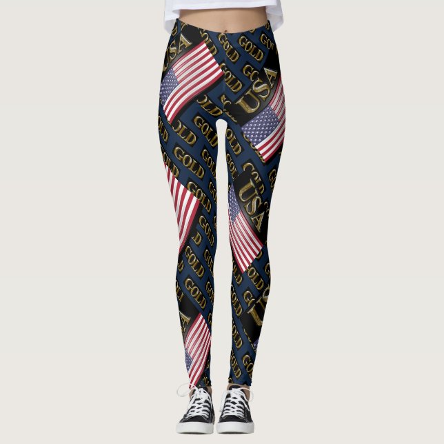 USA GOLD LEGGINGS (Vorderseite)