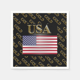 USA GOLD SERVIETTE