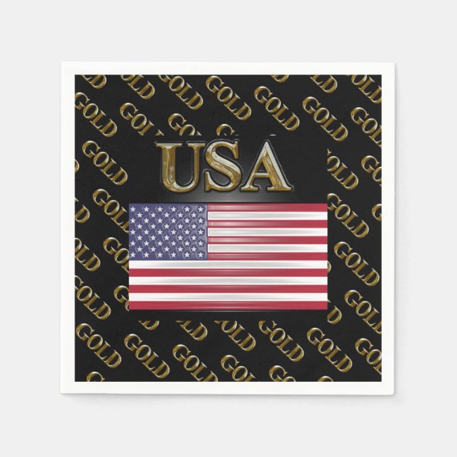 USA GOLD SERVIETTE (Vorderseite)