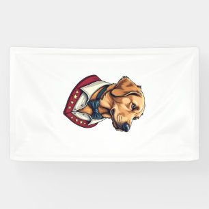USA Golden Retriever Vintage Patriotisches Hundesh Banner