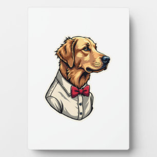 USA Golden Retriever Vintage Patriotisches Hundesh Fotoplatte