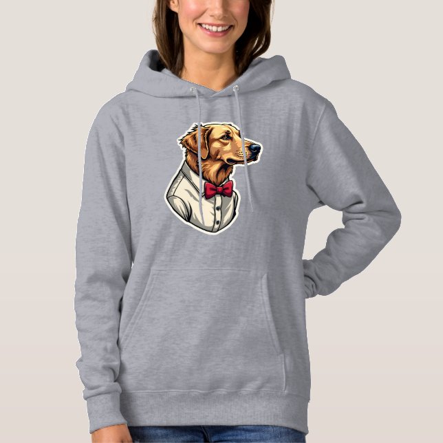 USA Golden Retriever Vintage Patriotisches Hundesh Hoodie (Vorderseite)