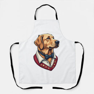USA Golden Retriever Vintage Patriotisches Hundesh Schürze