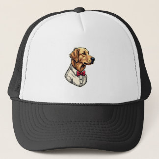 USA Golden Retriever Vintage Patriotisches Hundesh Truckerkappe