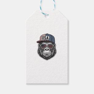USA Gorilla Vintage Gravur Patriotisches T-Shirt D Geschenkanhänger