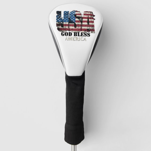 USA Gott segne Amerika Golf Headcover (Vorderseite)