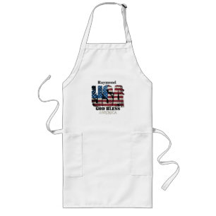 USA Gott segne Amerika Lange Schürze