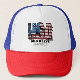 USA Gott segne Amerika  Truckerkappe