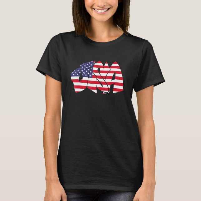 USA Graffiti US-Flagge Amerika T-Shirt (Vorderseite)