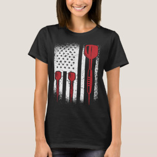 USA Grafik Dart Spieler Darts Dartboard Bullseye T T-Shirt