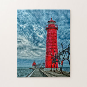 USA, Grand Haven, Michigan, Leuchtturm Puzzle