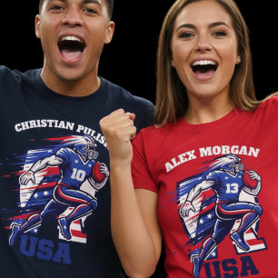 USA Gridiron Football Dynamische Aktion Patriotisc T-Shirt