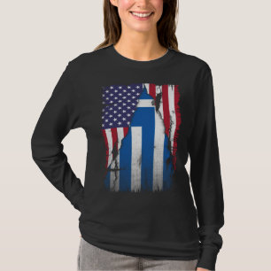USA Griechenland Flagge Distressed Griechischer St T-Shirt