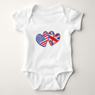USA---Großbritannien-Liebe Baby Strampler