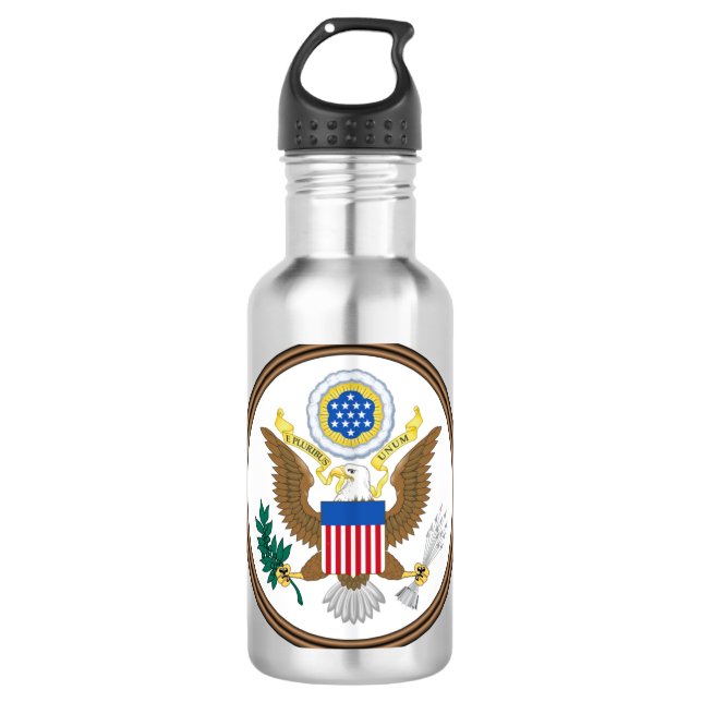 usa großes Siegel Edelstahlflasche (Vorderseite)