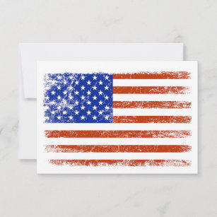 USA Grunge Flag Mitteilungskarte