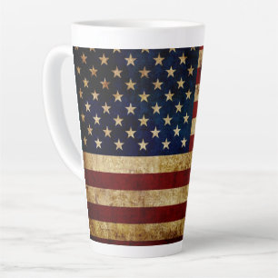 USA / Grunged flag Milchtasse