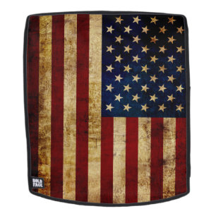 USA / Grunged Flag Suede-Geldbörse Rucksack