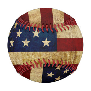 USA / Grunged Flagge Baseball