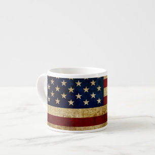 USA / Grunged Flagge Espressotasse