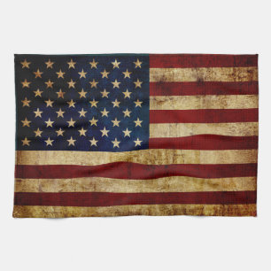 USA / Grunged Flagge Handtuch