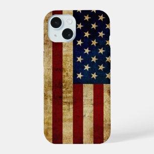 USA / Grunged Flagge iPhone 15 Hülle
