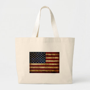 USA / Grunged Flagge Jumbo Stoffbeutel