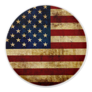 USA / Grunged Flagge Keramikknauf
