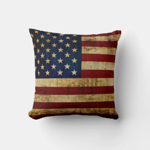 USA / Grunged Flagge Kissen