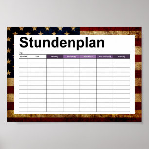 USA / Grunged Flagge Poster