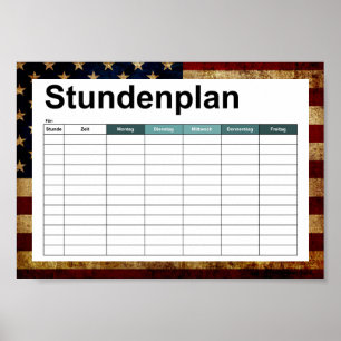 USA / Grunged Flagge Poster