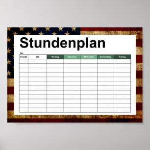 USA / Grunged Flagge Poster
