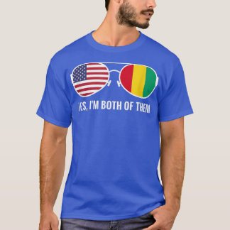 USA Guinea Flag Sonnenbrille Guinean Amerikaner T-Shirt