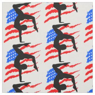 USA GYMNAST AMERICAN FLAG STOFF