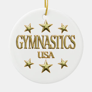 USA-Gymnastik Keramik Ornament