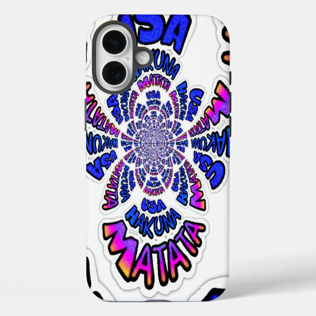 USA Hakuna Matata Blue Gifts.png Case-Mate iPhone Hülle (Rückseite)