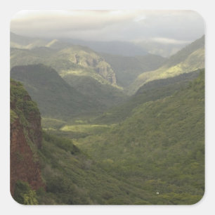 USA, Hawaii, Kauai, Blick auf den Canyon. (RF) Quadratischer Aufkleber