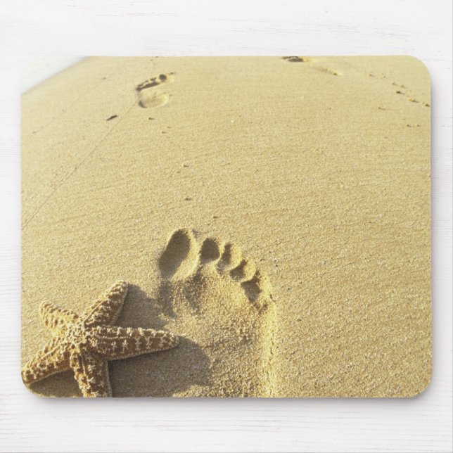 USA, Hawaii, Maui, Makena Beach, Footprint und Mousepad (Vorne)