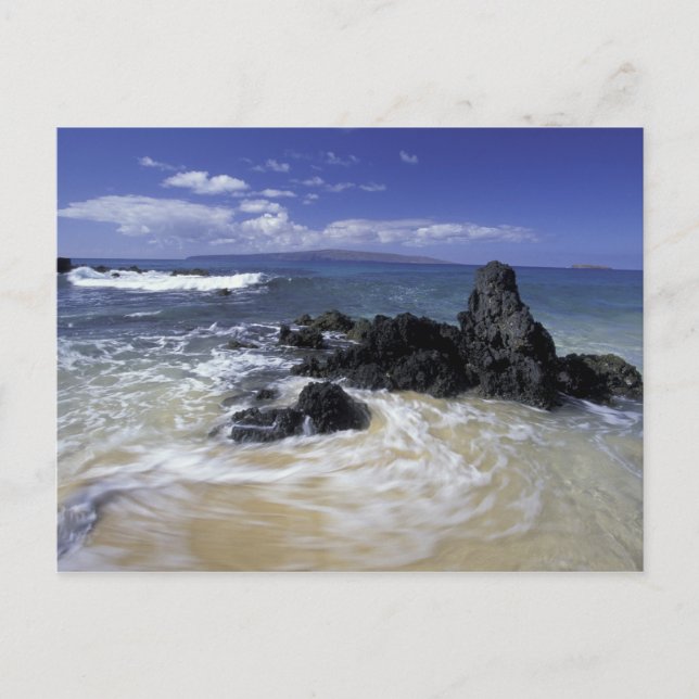 USA, Hawaii, Maui, Maui, Makena Beach, Surf on Postkarte (Vorderseite)