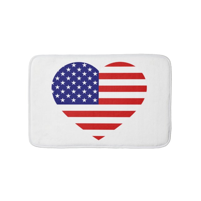 USA Heartflag bmcnt Badematte (Vorderseite)